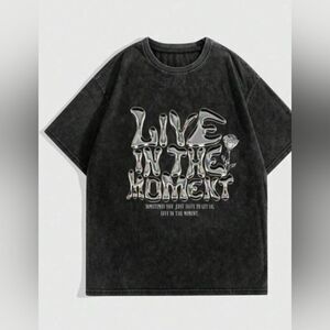 ROMWE Grunge ‘Live in the Moment’ Tie-Dye Tee S”